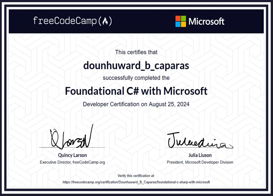 Foundational C-Sharp with Microsoft